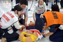 多言語で避難誘導　大地震訓練、初動を対応　成田空港