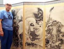 曾我簫白ら８人紹介　江戸－現代の屏風展　木更津