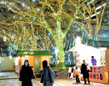 県都彩るクリスマスの輝き　千葉市中央公園でマーケット　祝祭の光、街角照らし　【師走スケッチ２０２５】