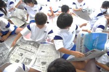 新聞に親しむこと目標に　市原市立三和中学校　【ＮＩＥ報告　千葉県内実践校の取り組み】