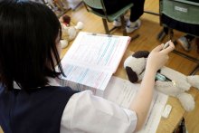 万博の社説で意見交流も　香取市立山田中学校　【ＮＩＥ報告　千葉県内実践校の取り組み】