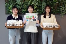 オリーブ葉で新感覚チョコ　ほのかな苦味と辛みアクセント　東金・城国大生、菓子店と開発　学内コンビニやオンライン販売