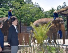秋篠宮さま、市原ぞうの国ご視察　熱心に質問　動物の姿、興味深く