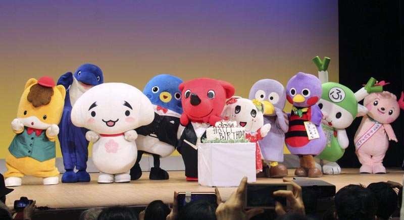 チーバくん誕生日にご当地マスコット集結　くまモン、ぐんまちゃんらお祝い