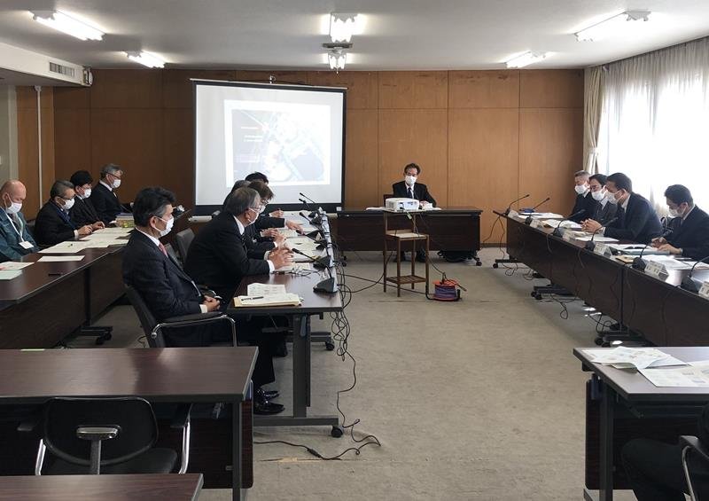 整備コンセプトが話し合われた防災道の駅やちよ整備検討会＝八千代市役所
