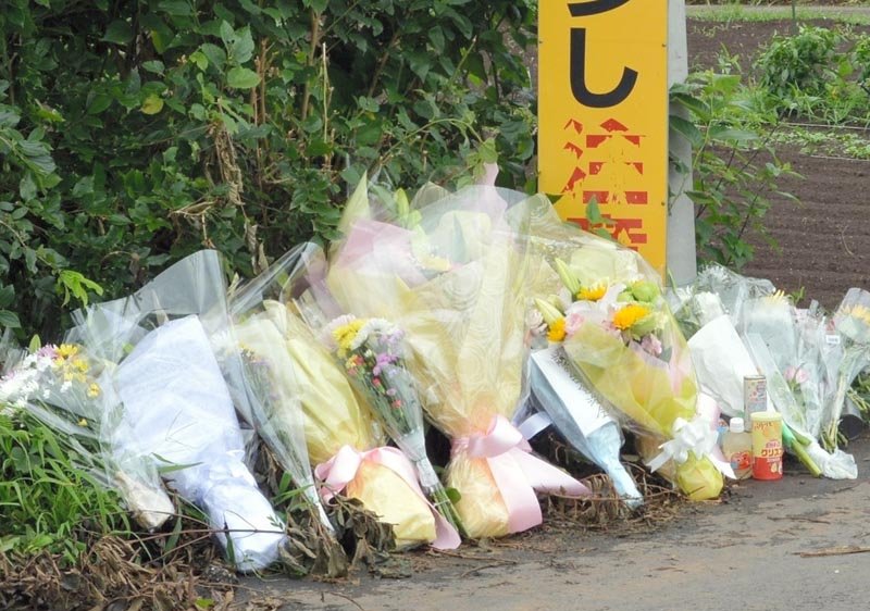 飲酒運転の大型トラックにはねられ児童５人が死傷した事故現場＝２０２１年６月