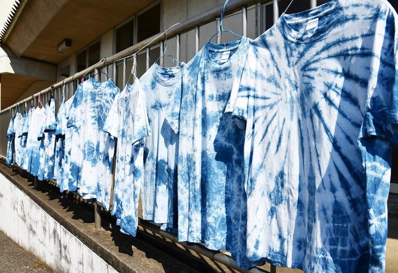 藍染めＴシャツ制作　５月初開催　マラソン大会参加者用　神崎
