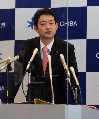 千葉県の熊谷俊人知事＝７日、県庁