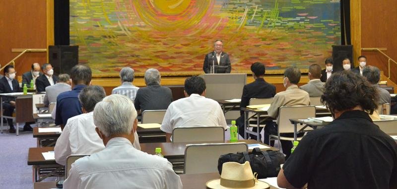横芝光町航空機騒音等対策協議会の定期総会＝２８日、横芝光町