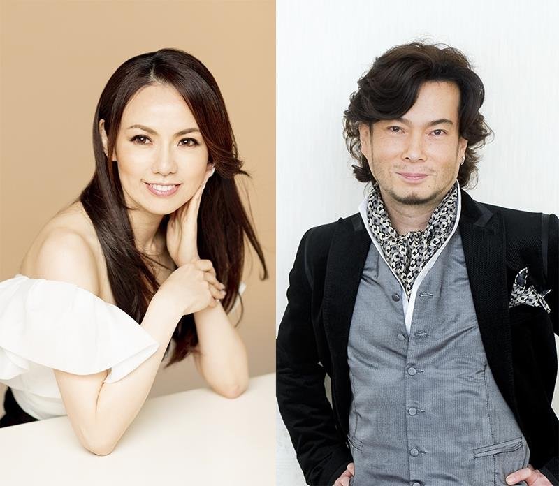 森麻季（左）と錦織健　（Ｃ）Ｙｕｊｉ＿Ｈｏｒｉ／（Ｃ）大八木宏武（都恋堂）

