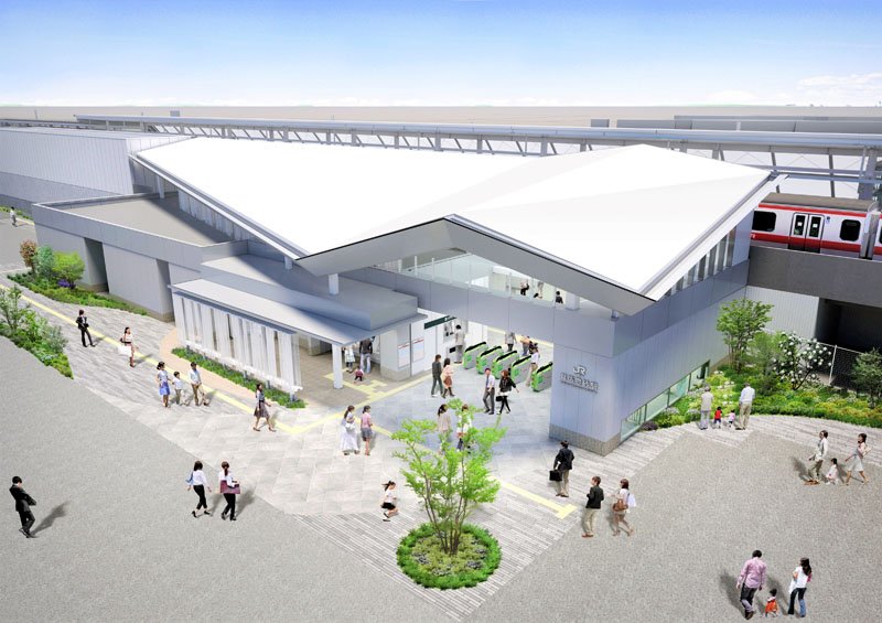 幕張豊砂駅前開発のイメージ（ＪＲ東日本千葉支社提供）