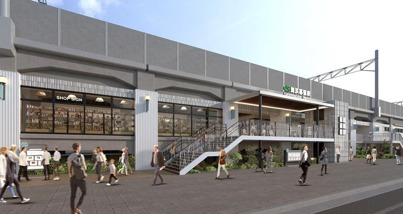 ＪＲ海浜幕張駅新改札口外観のイメージ（ＪＲ東日本千葉支社提供）

