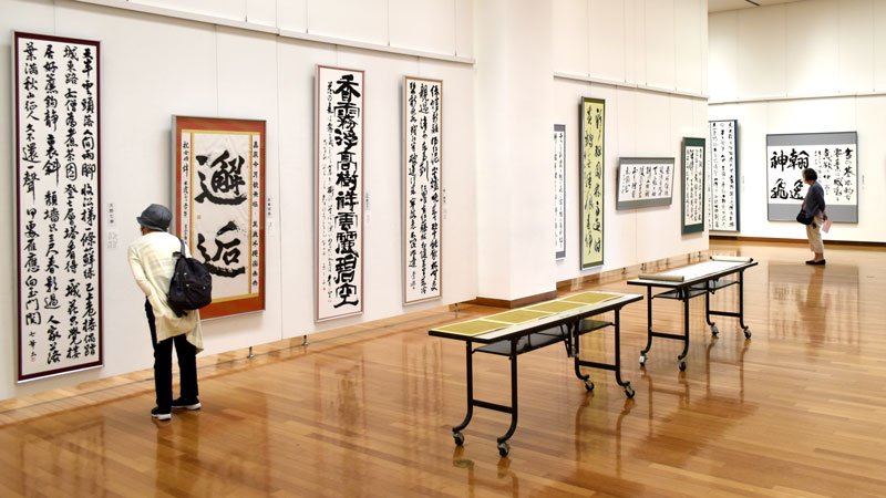 多彩な作品が並ぶ会場＝１３日、佐倉市立美術館