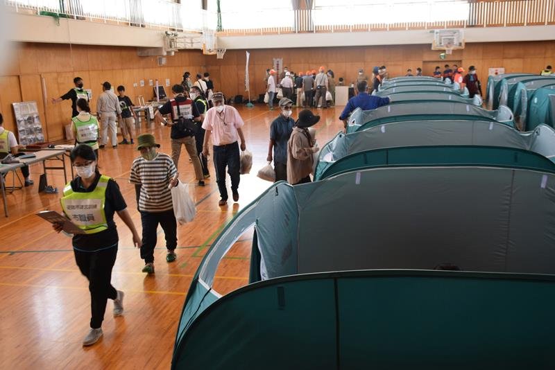 土砂災害備え避難訓練　市民参加、ヘリも出動　銚子市