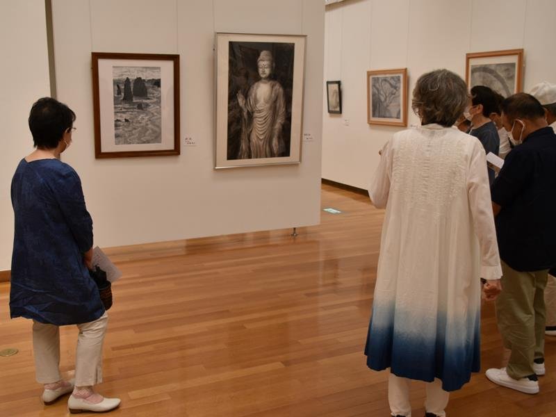 多彩な作品が楽しめる水墨画展＝佐倉市立美術館
