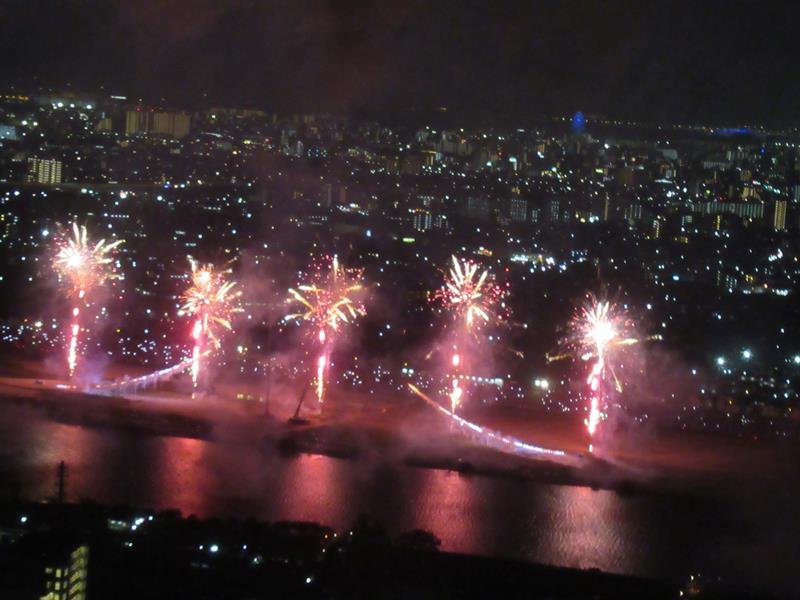夜空を彩る市川市民納涼花火大会の花火＝市川市
