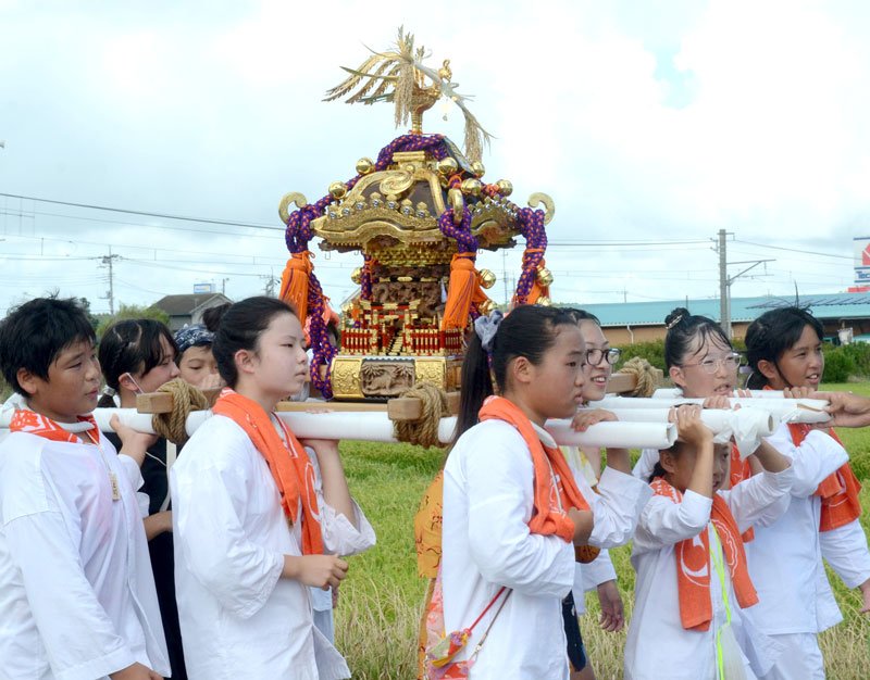 横芝みこし威勢良く　伝統、八坂神社祇園祭で絆