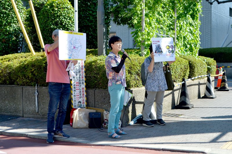 メディカルタウン構想反対を訴え＝１７日、船橋市