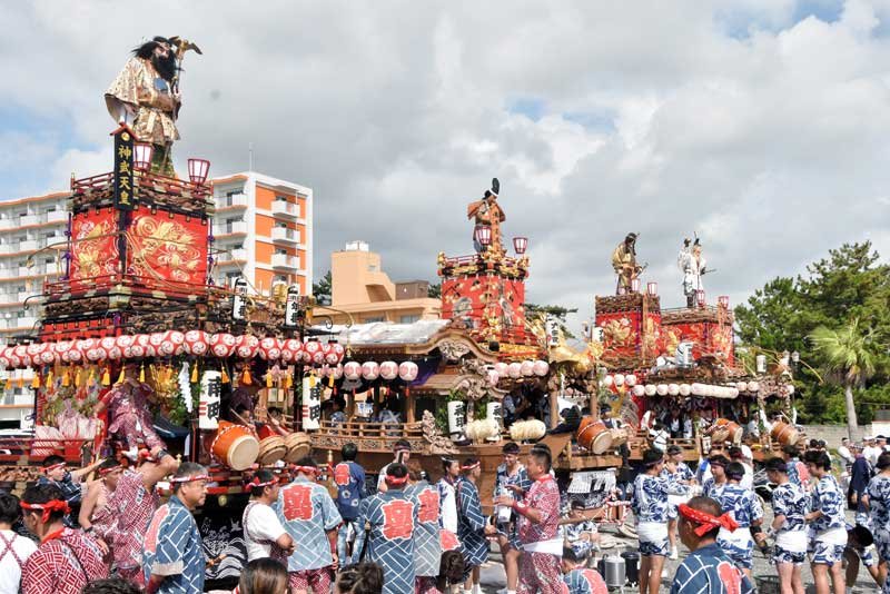 安房最大祭礼「やわたんまち」　５年ぶり勢ぞろいで魅了　館山に神輿や山車集結、１７日も