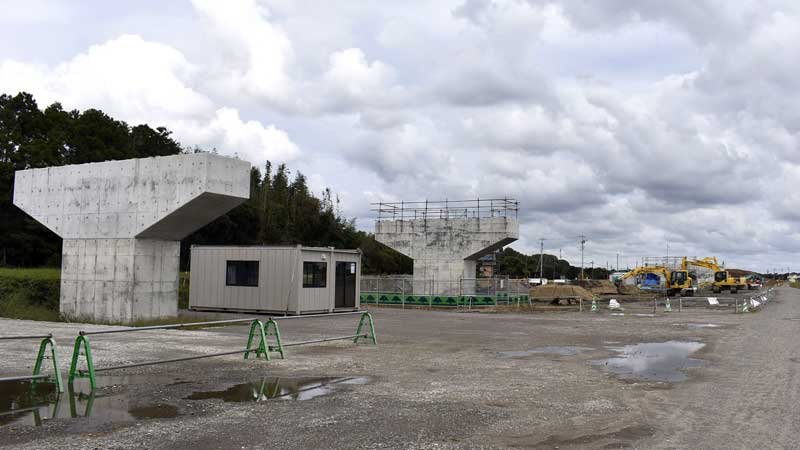 建設中の銚子連絡道路２期区間＝２０２０年、匝瑳市