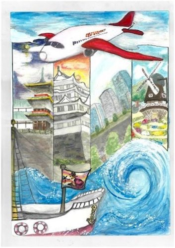 郷土の魅力未来を描く　千葉県誕生１５０周年記念ポスター　知事賞に紀さん　千葉日報社賞は重見さん
