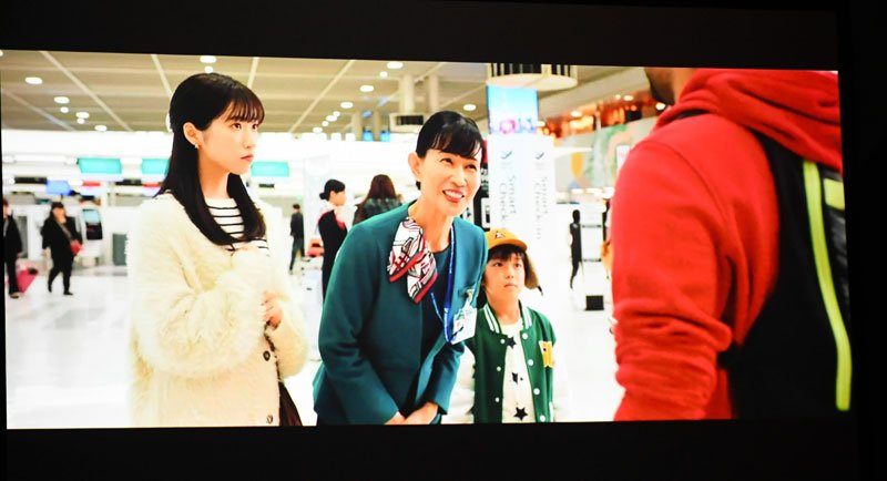 成田空港舞台の映画「空の港のありがとう」　就職説明会で初公開　俳優・清水美砂さん演じる地上係員が主人公　現場のリアルとやりがい表現