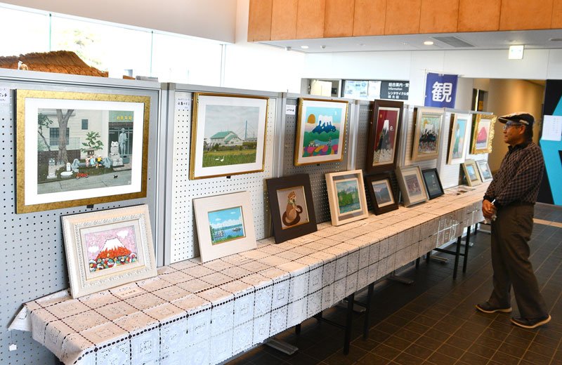 佐原の日常　温かいタッチで　香取出身　画家・松井さん　水の郷さわらで油彩画展