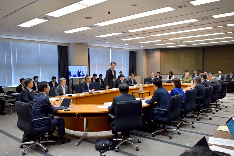 関係機関を集めた県の「能登半島地震を踏まえた関係機関連絡会議」＝２４日、千葉県庁