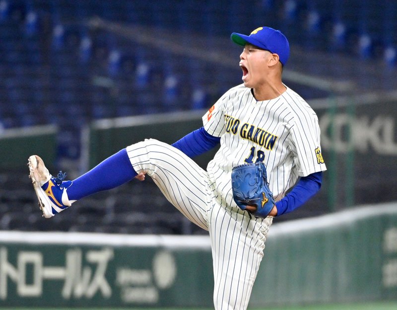 一回の１失点のみに抑え好投した中院大の清水＝東京ドーム