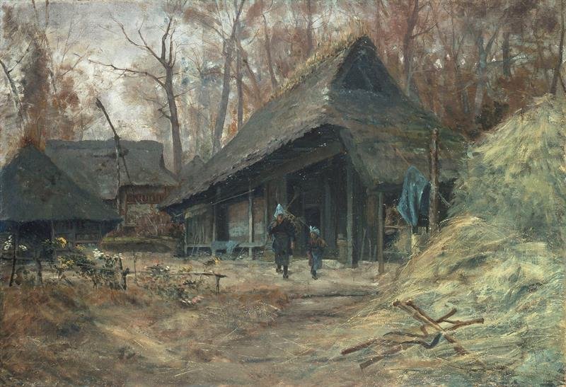 藁屋根（１８８７年頃）
