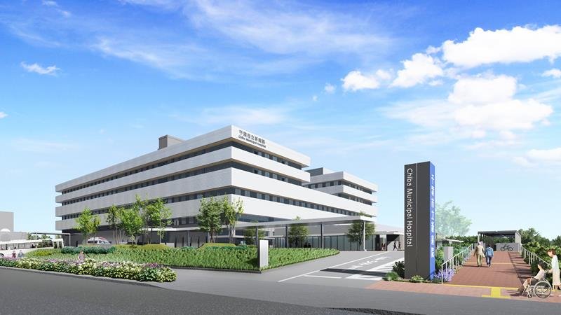 名称が「千葉市立幕張海浜病院」に決定した新病院の外観イメージ（市提供）
