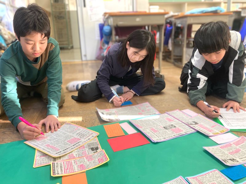 市川市立鶴指小学校のＮＩＥ活動