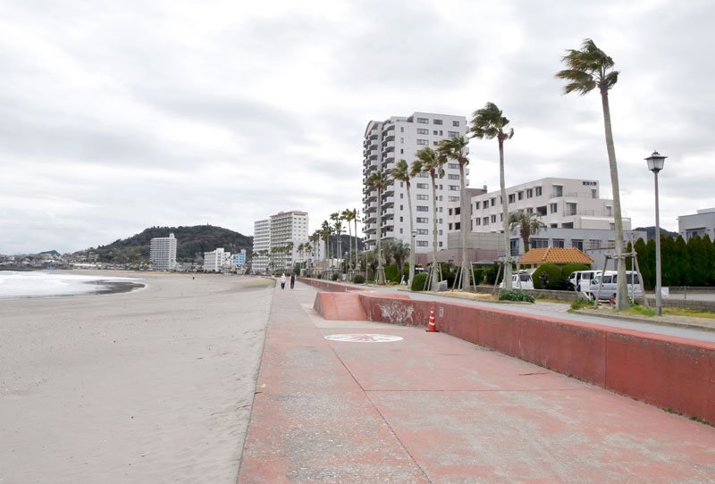 「海辺のグランドデザイン」の対象地域となっている前原・横渚海岸。にぎわい創出や課題解決へ検討が進められている＝６日、鴨川市