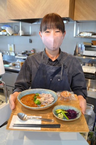 期間限定で味わえる津田仙メニュー給食＝佐倉市の夢咲くら館
