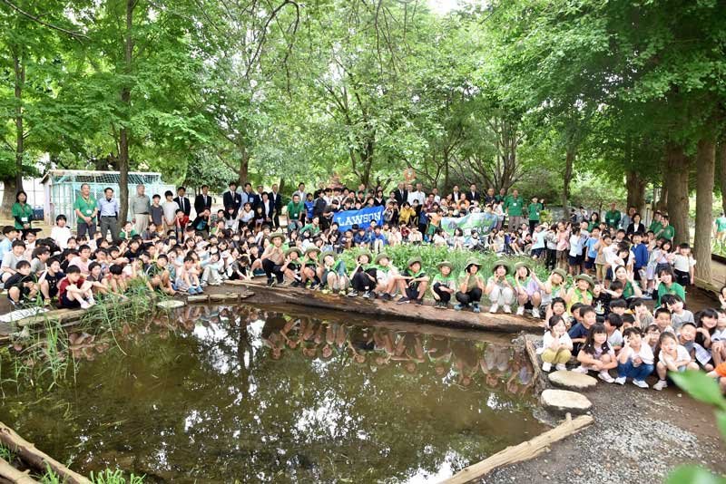 西深井小ビオトープ再生　森の保全、成長願い式典　流山