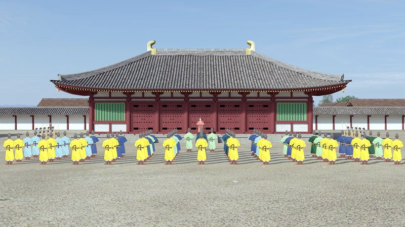 「国庁での儀式」（市川市提供）