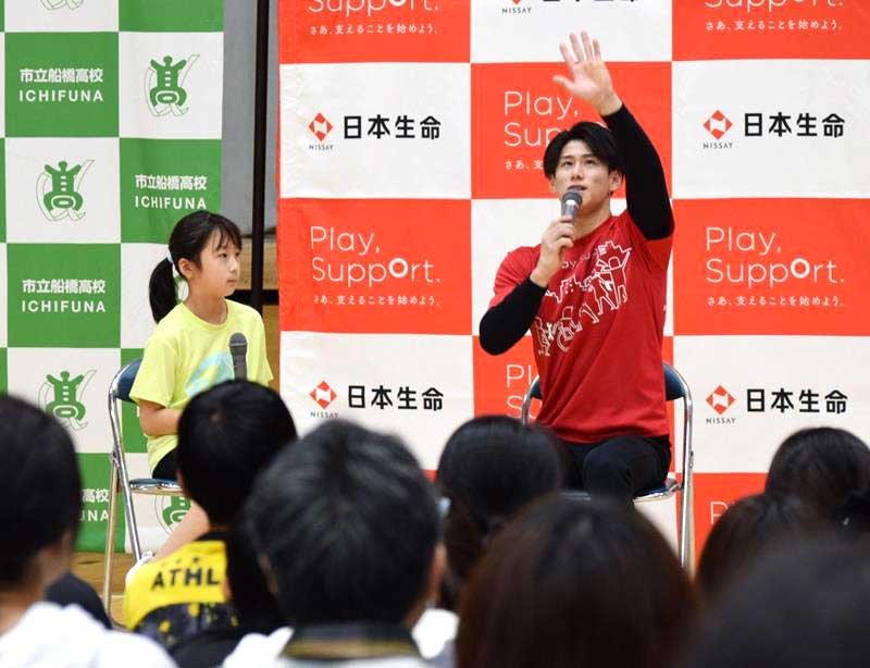 【動画あり】“橋本先生”児童指導　母校で競技の楽しさ伝える　世界体操個人総合３連覇の橋本大輝選手　船橋