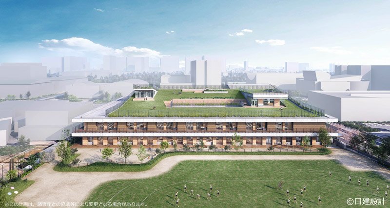 昭和学院が発表した「秀英幼稚園」「秀英小学校」の完成予想図（昭和学院提供）