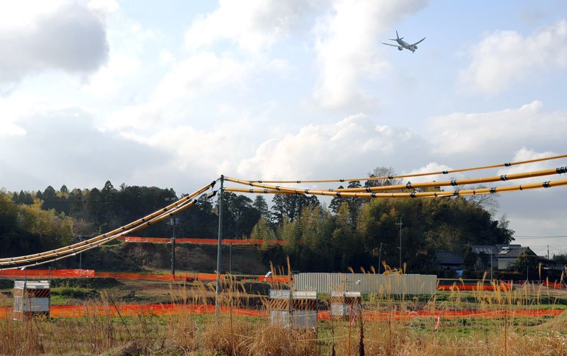 成田空港の機能強化の用地となった土地＝２７日、芝山町