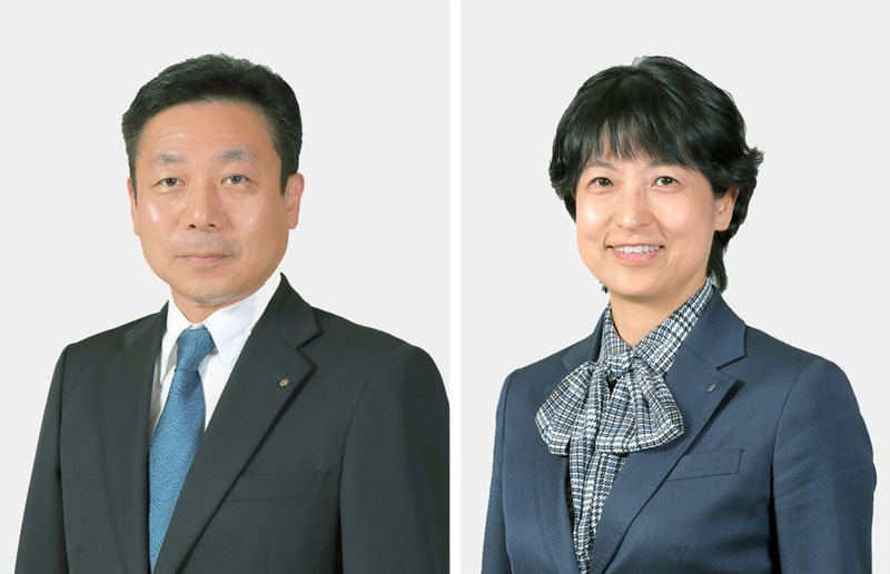 山崎清美氏（左）、淡路睦氏（写真は千葉銀行提供）