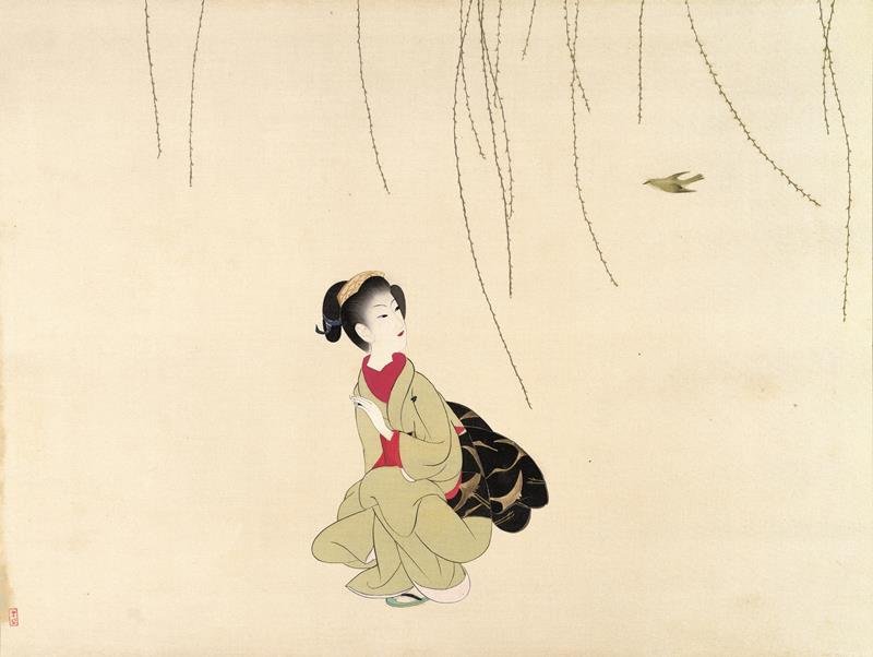 小村雪岱《春告鳥》昭和７年（１９３２）頃　個人蔵（埼玉県立近代美術館寄託）【前期展示】
