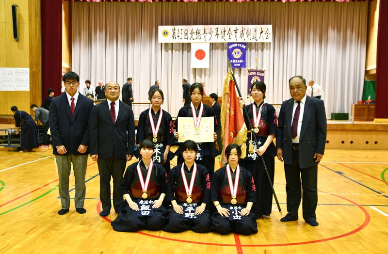 香取・栗源中女子初Ｖ　男子は成田西剣道クラブ　北総青少年剣道大会