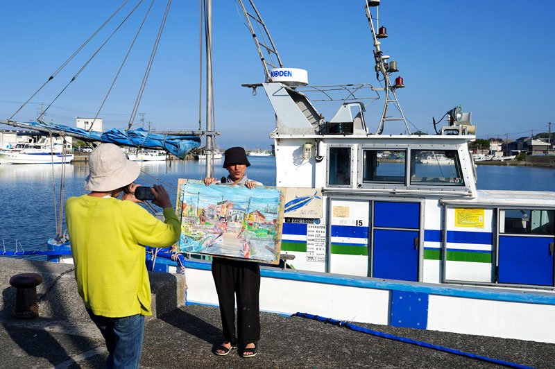 港町の風景描く「大原写生会」　イラストレーター長沢さんゆかりの地