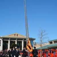 はしご車観閲も　神崎で消防出初め