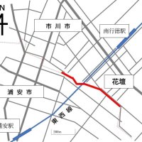 市境の花壇が設置されている大まかな位置
