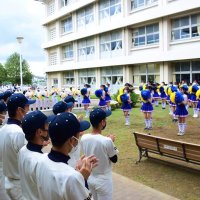 国分高、初戦前に壮行会　吹奏楽部らナイン激励　市川　全国高校野球選手権千葉大会