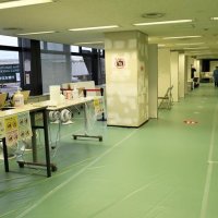 成田空港に到着した大会関係者の専用検査場所