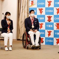 「千葉県民の応援励みに」　知事訪問、パリへ決意新た　メダル獲得パラバド３選手