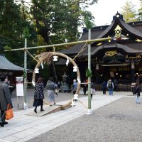 コロナ終息と厄払い　「茅の輪」くぐり　香取神宮　【師走スケッチ２０２１】