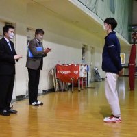 全国大会出場の習志野高バレー部　「目標は優勝」市長に抱負